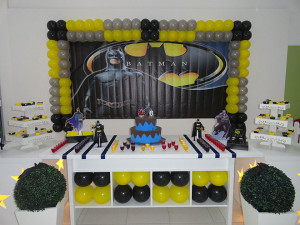 Decoração Batman para festa de crianças